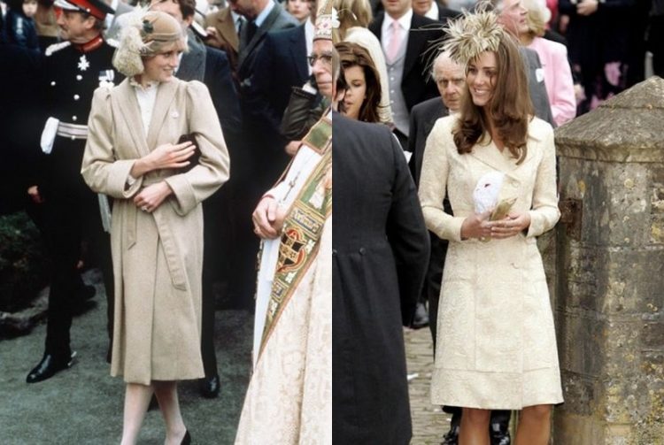 Keyt Middlton i Printsessa Diana v odinakovykh naryadakh